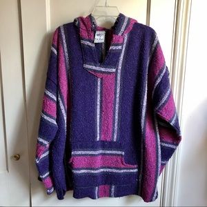 La Paz Purple/Pink Striped Baja Hoodie